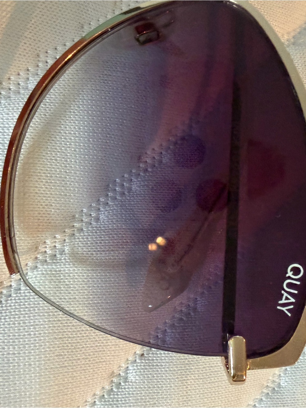 Quay Australia Purple Gradient Cat-Eye Sunglasses with Gold Frame - Picture 6 of 8